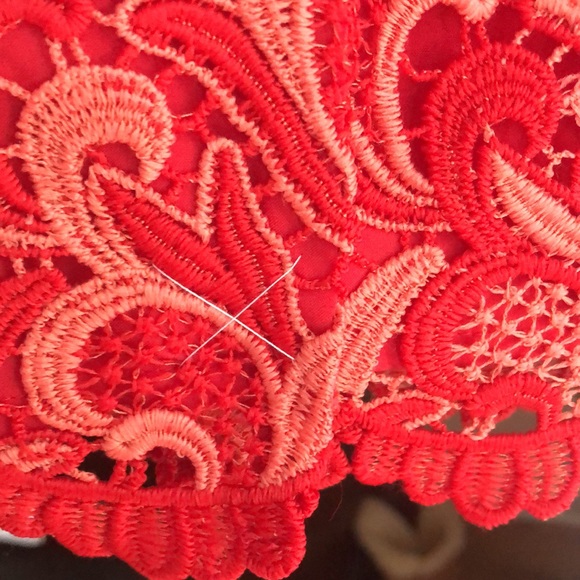 Ann Taylor Petite Two Tone Lace Sheath Dress - Picture 9 of 12